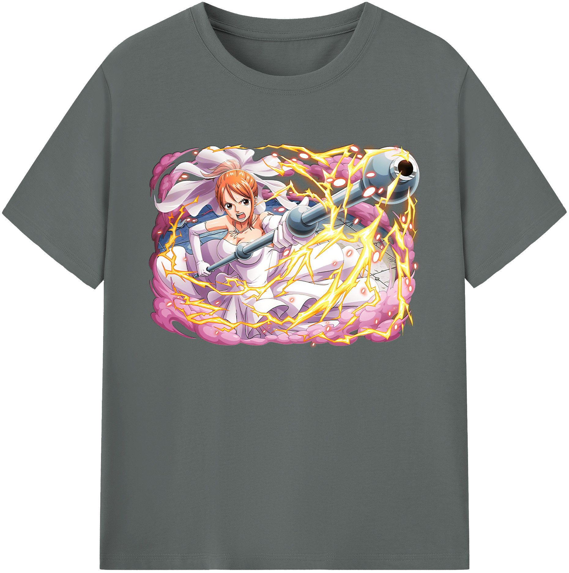 （画像用） ワンピース ナミ ONE PIECE Nami 綿100％ メンズ半袖Tシャツ｜肌触りやわらか＆通気性